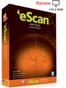 Renew Escan Antivirus 1 User 3 Years