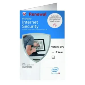Renew Mcafee Internet Security 1 User 3 Years