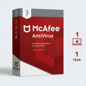 mcafee antivirus 3 user 1 year