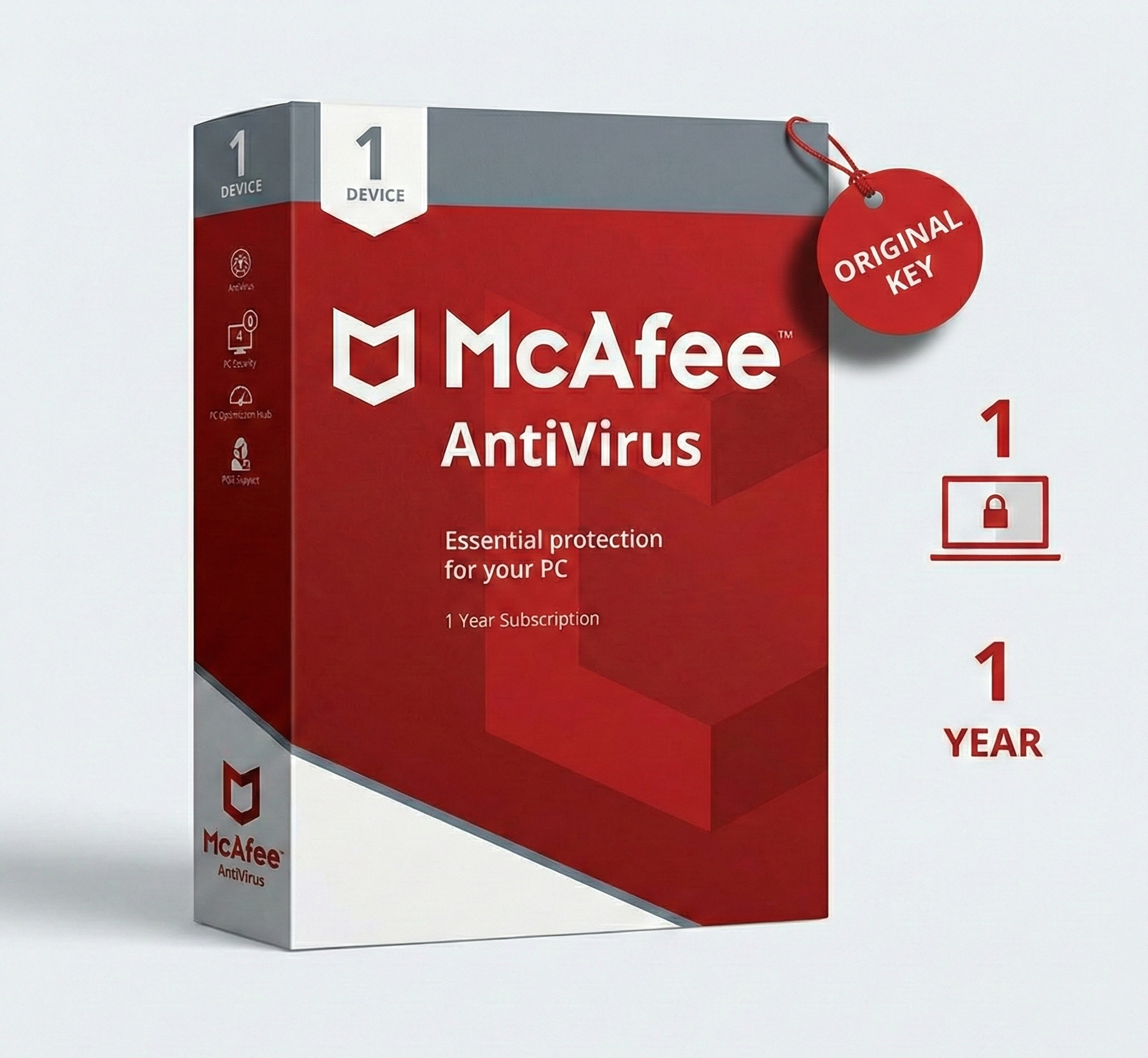 mcafee antivirus 1 user 1 year email delivery