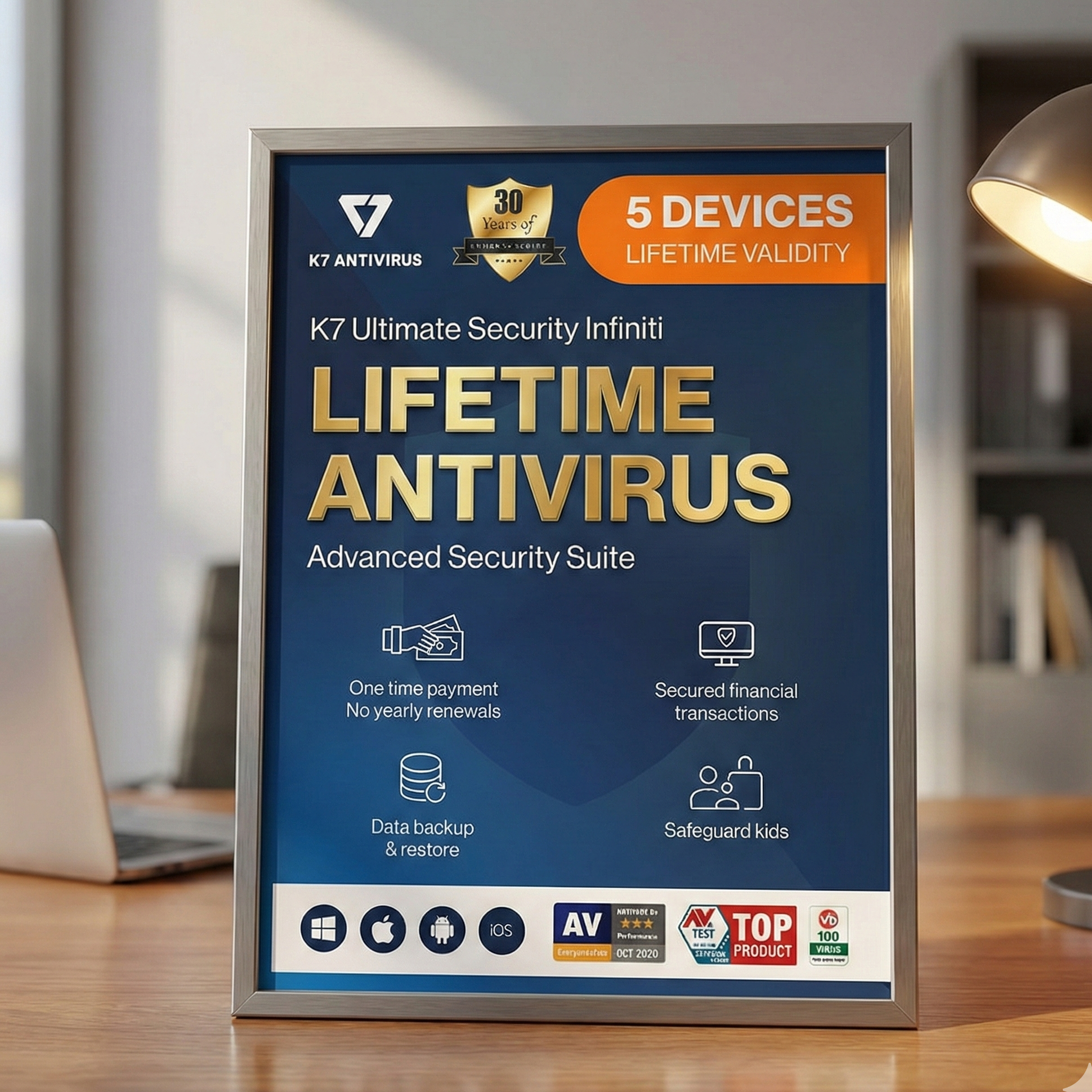 k7 ultimate security infiniti antivirus 5 user lifetime validity email delivery